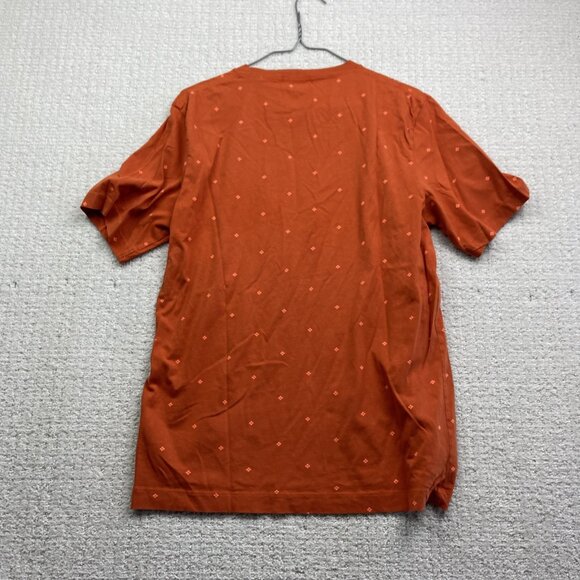 Scotch and Soda Amsterdam Men's T Shirt Sz M Short Sleeve Orange Geometric AOP - Picture 11 of 12